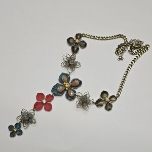 Floral Gold and Multicolor Necklace